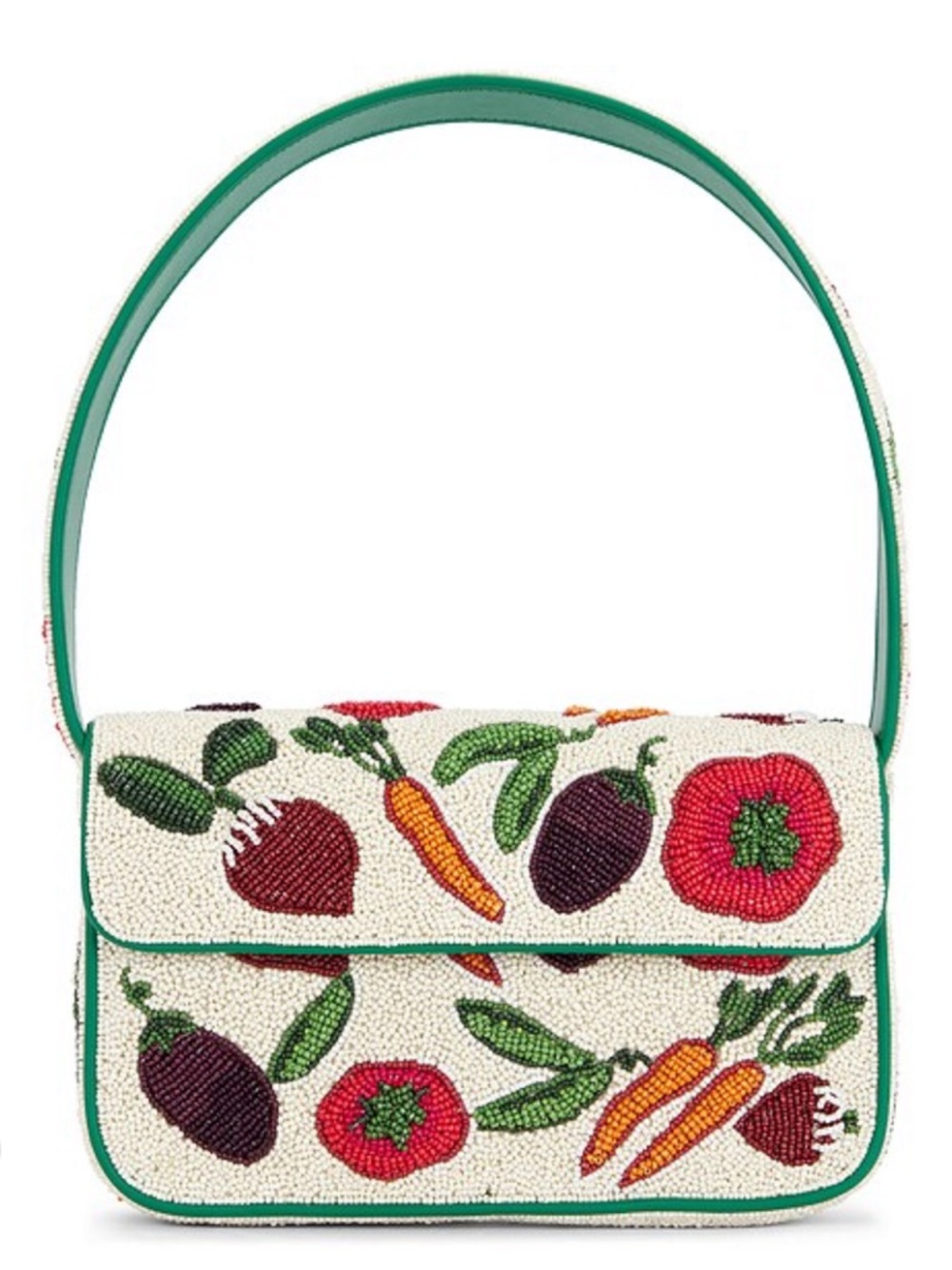NWT STAUD Tommy Beaded Bag, Crudite